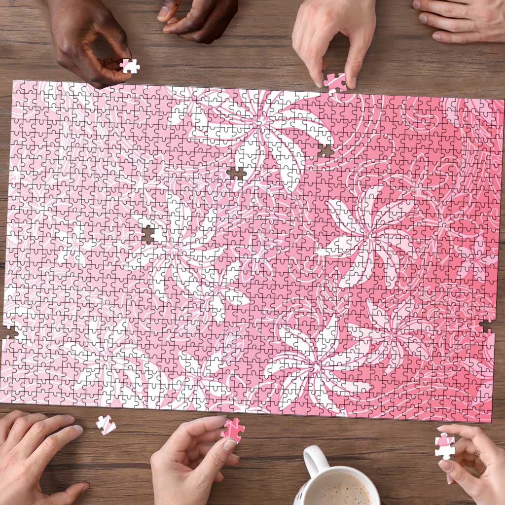 Tiare Tahiti Puzzle Pink Polynesia Motifs - Polynesian Pride
