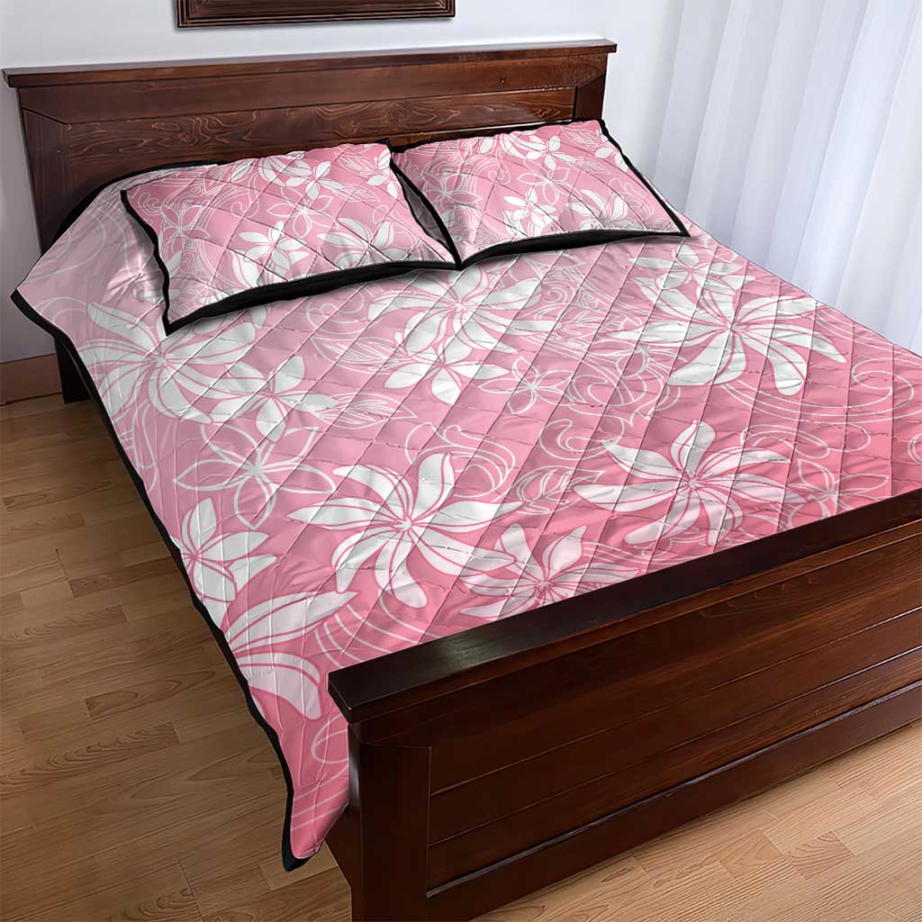 Tiare Tahiti Quilt Bed Set Pink Polynesia Motifs - Polynesian Pride