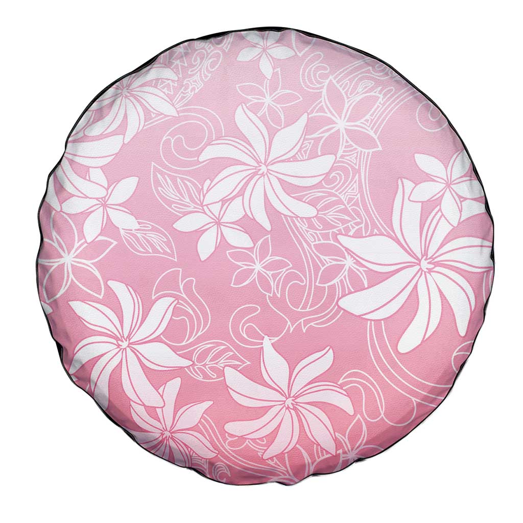 Tiare Tahiti Spare Tire Cover Pink Polynesia Motifs - Polynesian Pride