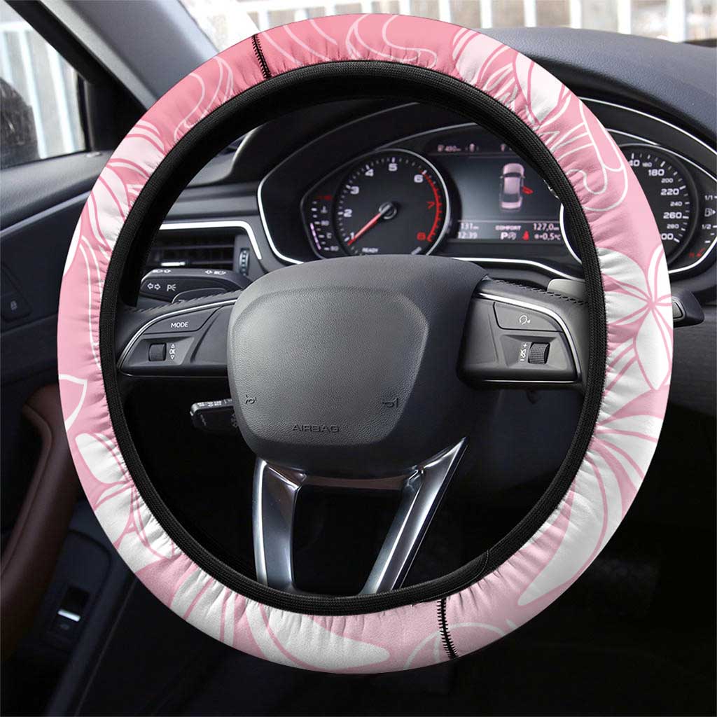 Tiare Tahiti Steering Wheel Cover Pink Polynesia Motifs - Polynesian Pride