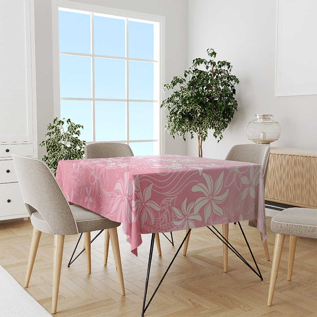 Tiare Tahiti Tablecloth Pink Polynesia Motifs - Polynesian Pride