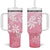 Tiare Tahiti Tumbler With Handle Pink Polynesia Motifs - Polynesian Pride