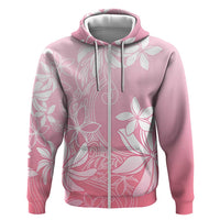 Tiare Tahiti Zip Hoodie Pink Polynesia Motifs - Polynesian Pride