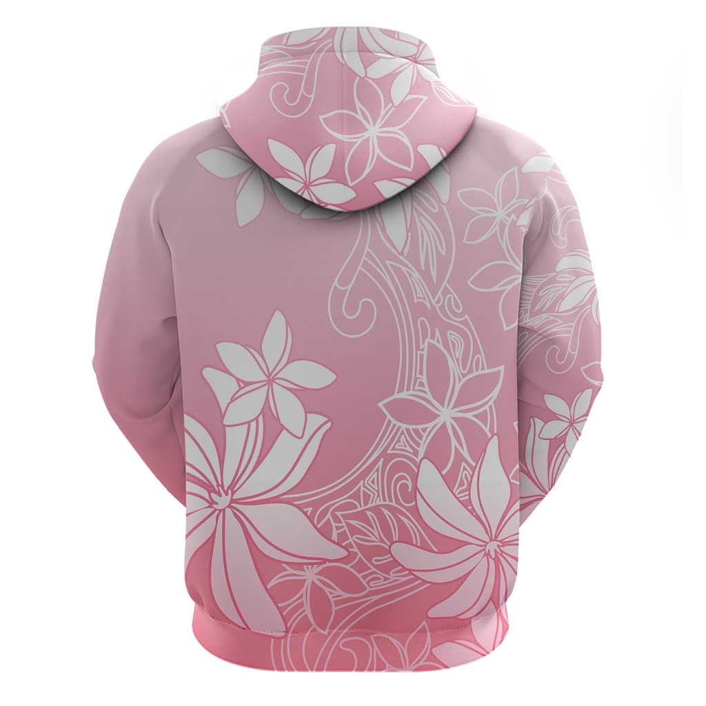 Tiare Tahiti Zip Hoodie Pink Polynesia Motifs - Polynesian Pride