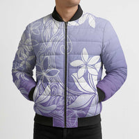 Tiare Tahiti Bomber Puffer Jacket Purple Polynesia Motifs - Polynesian Pride