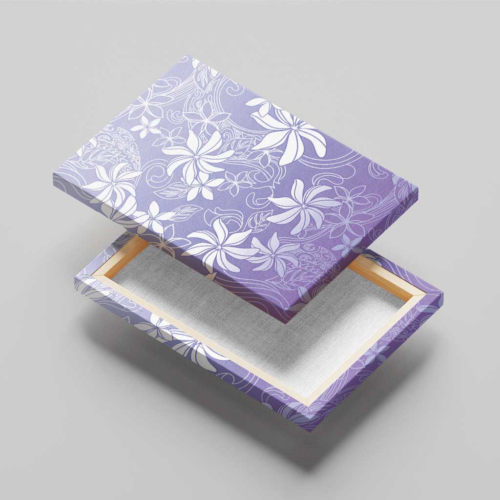 Tiare Tahiti Canvas Wall Art Purple Polynesia Motifs - Polynesian Pride