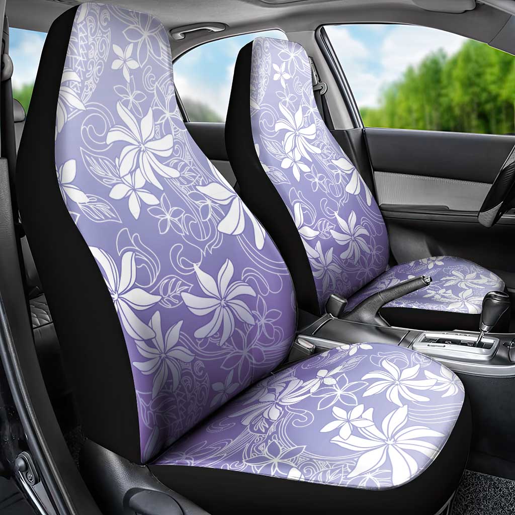 Tiare Tahiti Car Seat Cover Purple Polynesia Motifs - Polynesian Pride