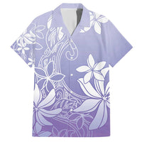 Tiare Tahiti Family Matching Short Sleeve Bodycon Dress and Hawaiian Shirt Purple Polynesia Motifs - Polynesian Pride