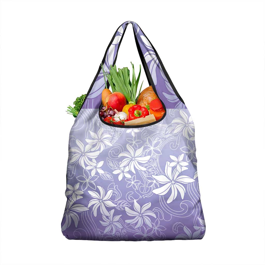Tiare Tahiti Grocery Bag Purple Polynesia Motifs - Polynesian Pride