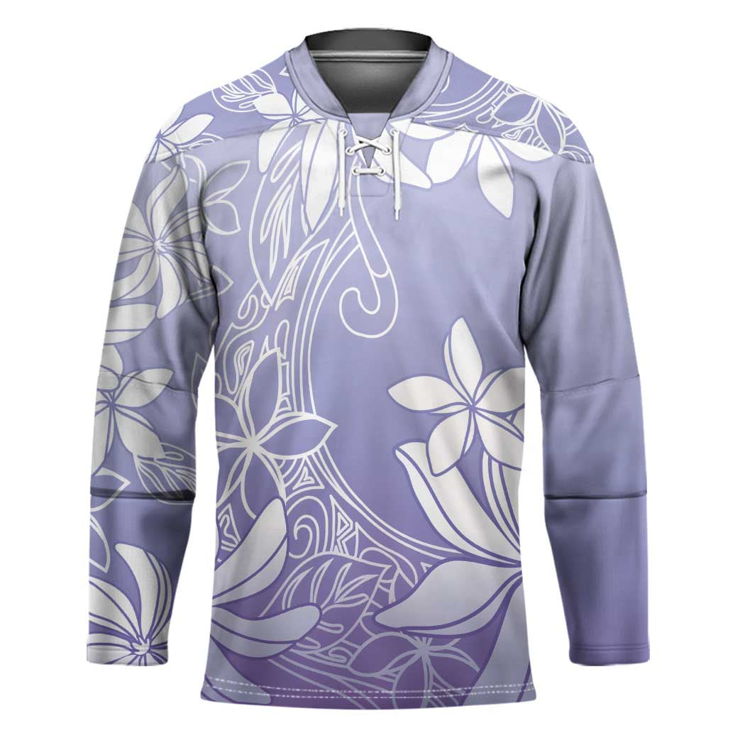 Tiare Tahiti Hockey Jersey Purple Polynesia Motifs - Polynesian Pride