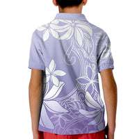 Tiare Tahiti Kid Polo Shirt Purple Polynesia Motifs - Polynesian Pride