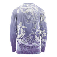 Tiare Tahiti Long Sleeve Shirt Purple Polynesia Motifs - Polynesian Pride