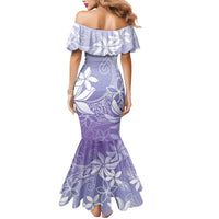 Tiare Tahiti Mermaid Dress Purple Polynesia Motifs - Polynesian Pride