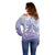 Tiare Tahiti Off Shoulder Sweater Purple Polynesia Motifs - Polynesian Pride
