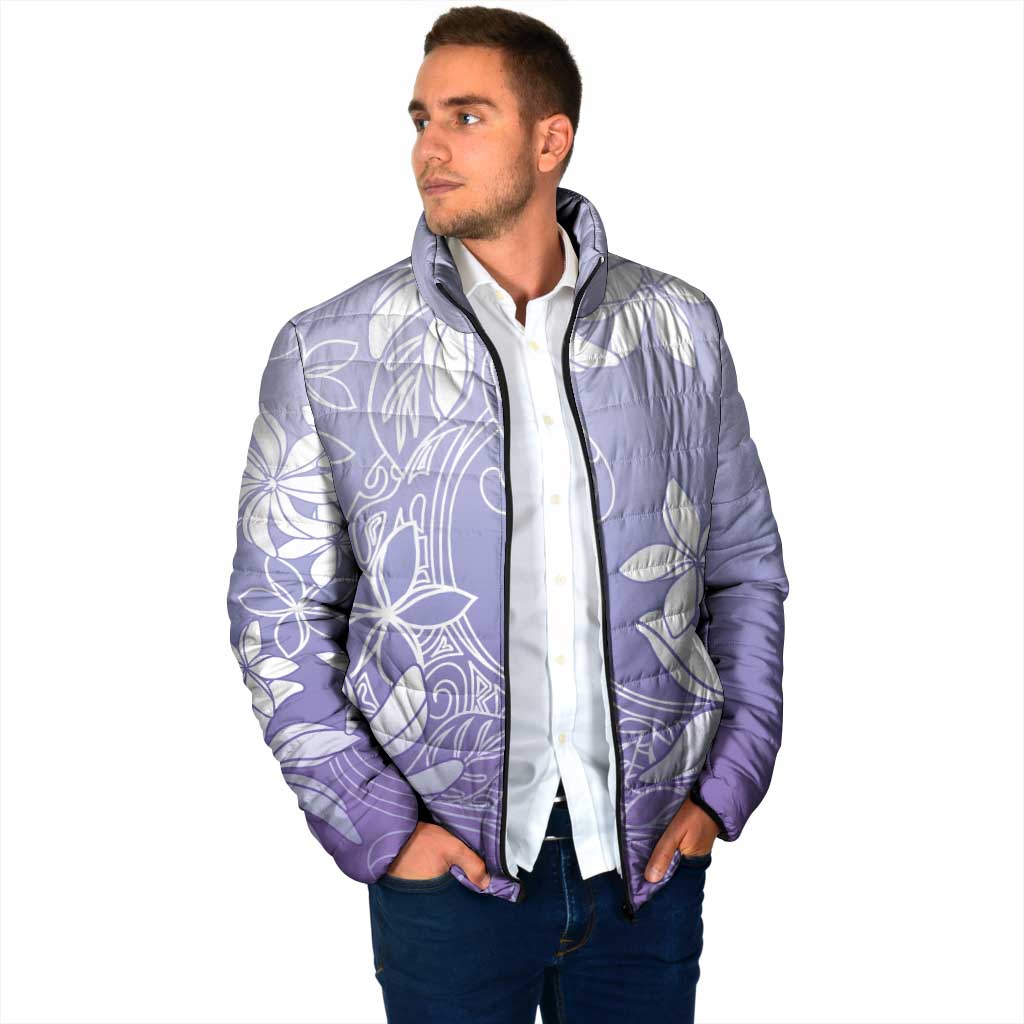 Tiare Tahiti Padded Jacket Purple Polynesia Motifs - Polynesian Pride