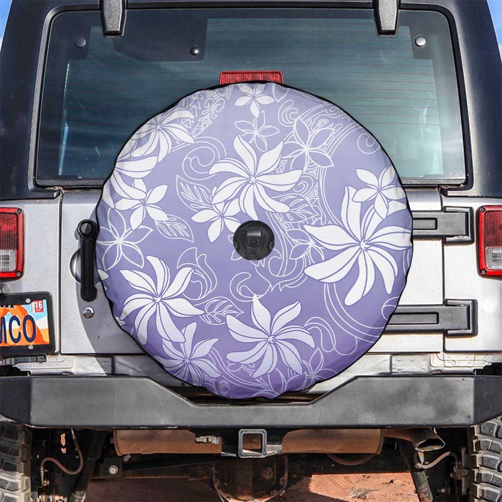 Tiare Tahiti Spare Tire Cover Purple Polynesia Motifs - Polynesian Pride