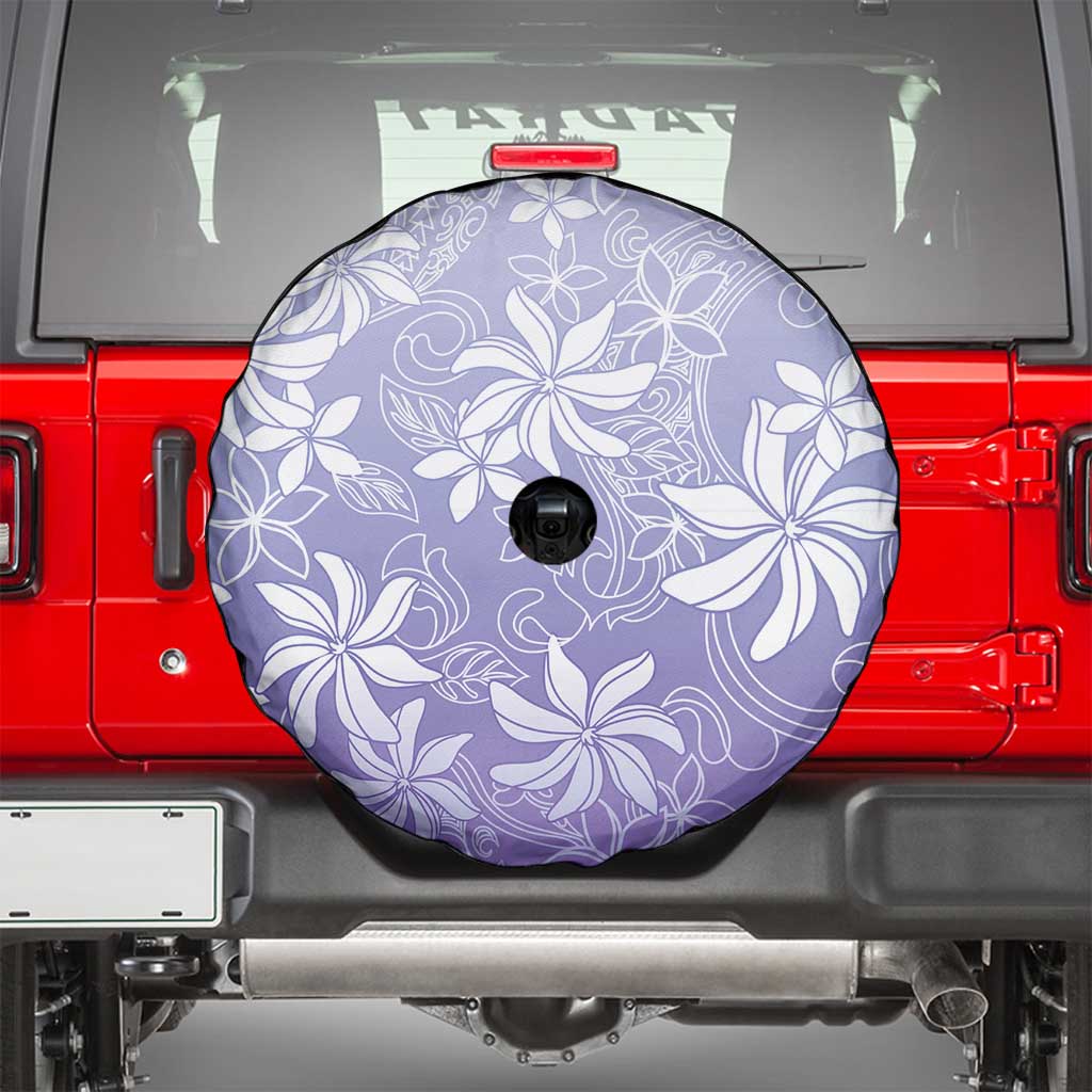 Tiare Tahiti Spare Tire Cover Purple Polynesia Motifs - Polynesian Pride