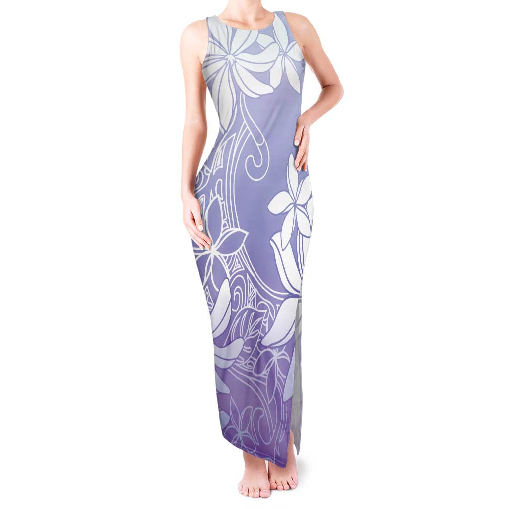Tiare Tahiti Tank Maxi Dress Purple Polynesia Motifs - Polynesian Pride