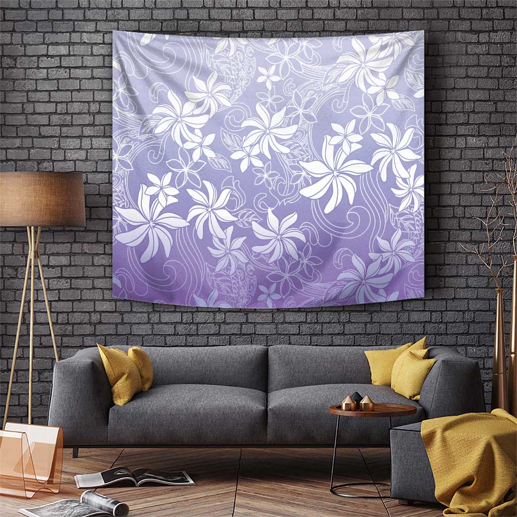 Tiare Tahiti Tapestry Purple Polynesia Motifs - Polynesian Pride