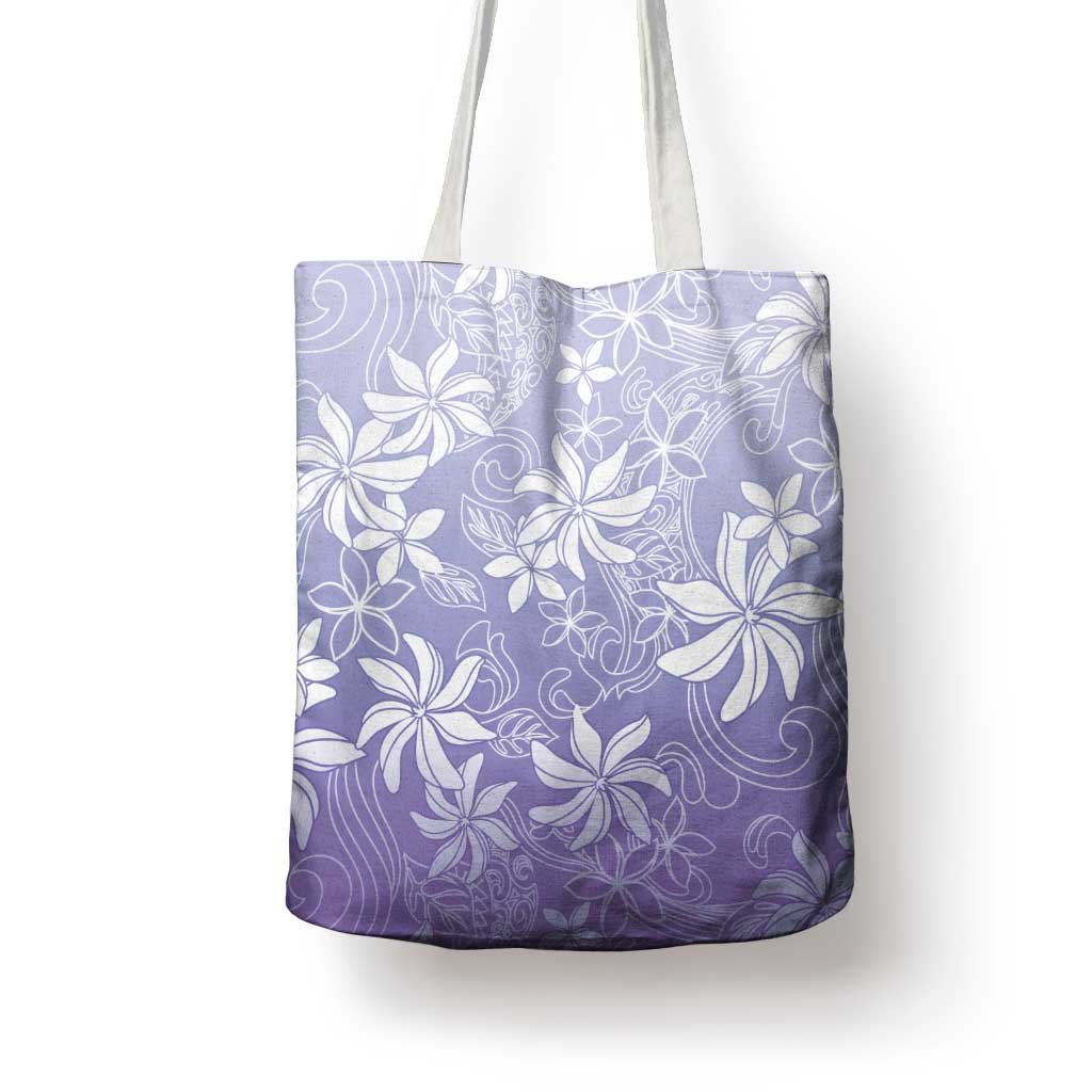 Tiare Tahiti Tote Bag Purple Polynesia Motifs - Polynesian Pride