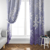Tiare Tahiti Window Curtain Purple Polynesia Motifs - Polynesian Pride