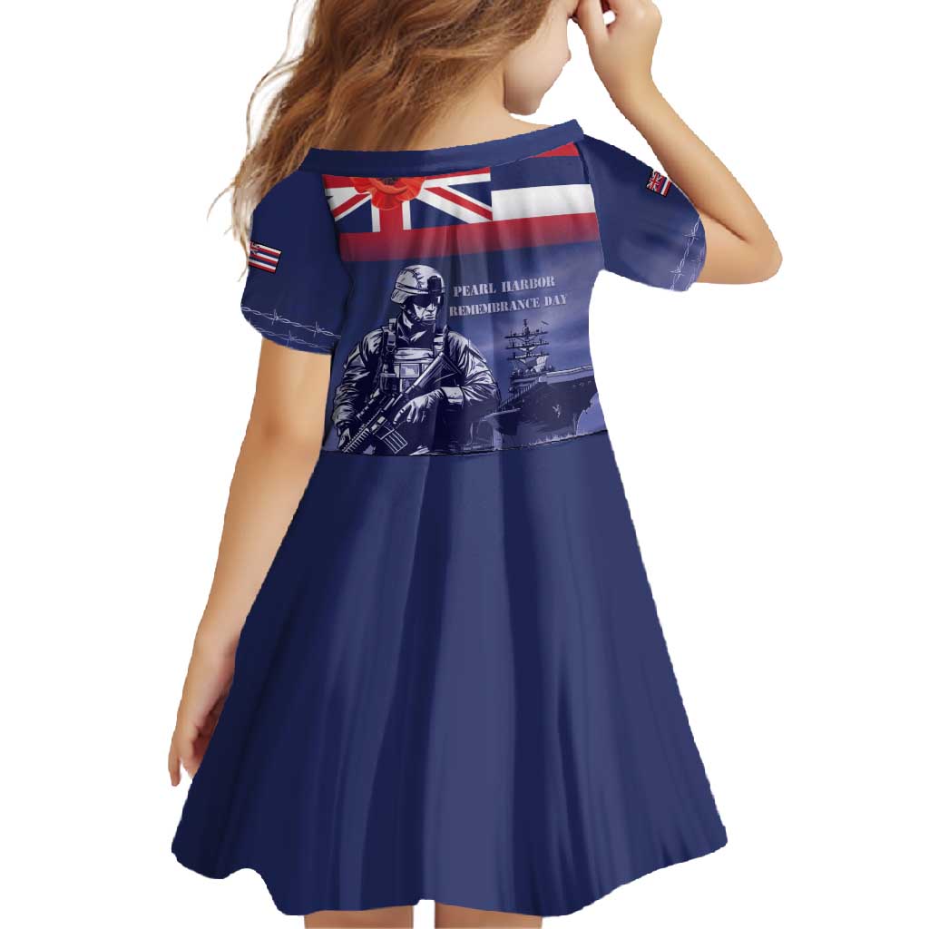 Hawaii Pearl Harbor Remembrance Day Family Matching Long Sleeve Bodycon Dress and Hawaiian Shirt Flag Style LT05 - Polynesian Pride