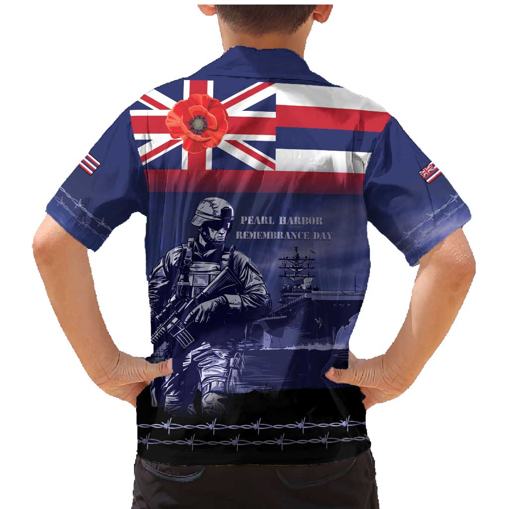 Hawaii Pearl Harbor Remembrance Day Family Matching Mermaid Dress and Hawaiian Shirt Flag Style