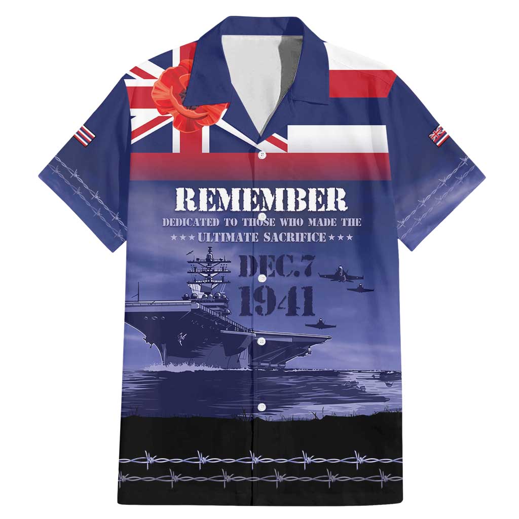 Hawaii Pearl Harbor Remembrance Day Family Matching Mermaid Dress and Hawaiian Shirt Flag Style