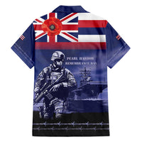 Hawaii Pearl Harbor Remembrance Day Family Matching Off Shoulder Short Dress and Hawaiian Shirt Flag Style