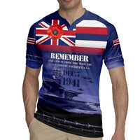 Hawaii Pearl Harbor Remembrance Day Rugby Jersey Flag Style