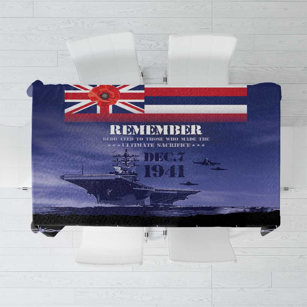 Hawaii Pearl Harbor Remembrance Day Tablecloth Flag Style