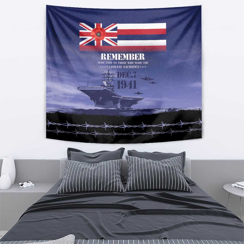 Hawaii Pearl Harbor Remembrance Day Tapestry Flag Style