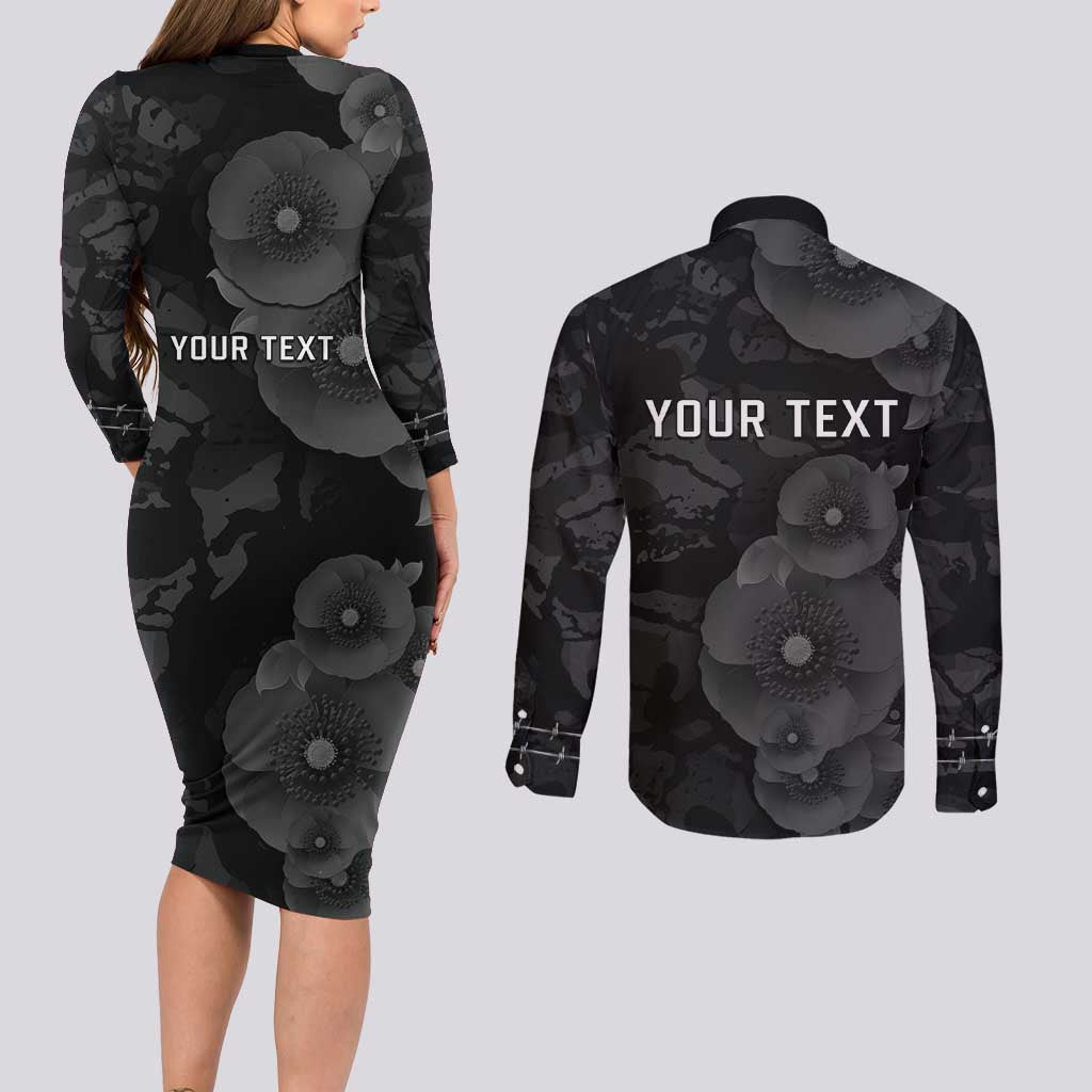 Personalized Pearl Harbor Remembrance Day Couples Matching Long Sleeve Bodycon Dress and Long Sleeve Button Shirt We Will Always Remember