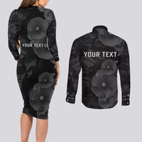 Personalized Pearl Harbor Remembrance Day Couples Matching Long Sleeve Bodycon Dress and Long Sleeve Button Shirt We Will Always Remember