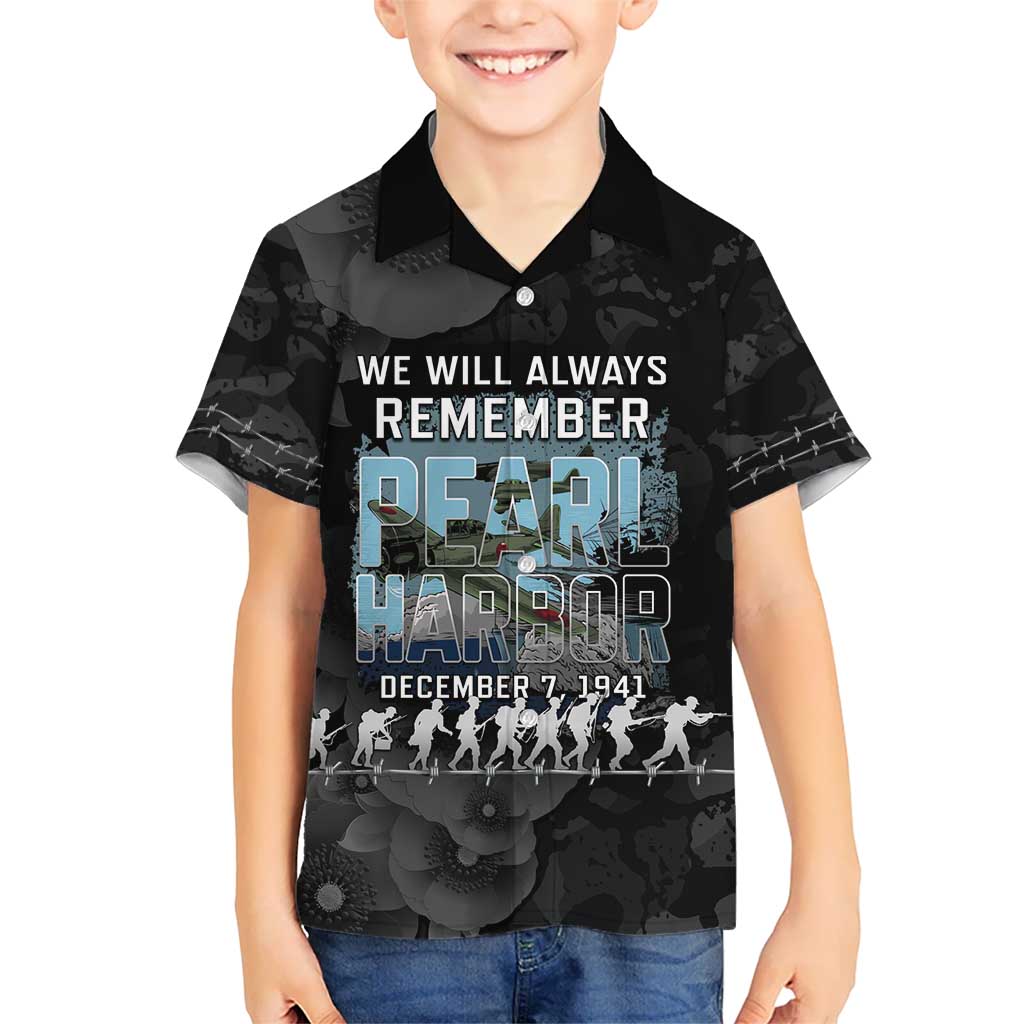 Personalized Pearl Harbor Remembrance Day Kid Hawaiian Shirt We Will Always Remember