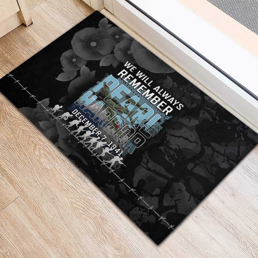 Pearl Harbor Remembrance Day Rubber Doormat We Will Always Remember