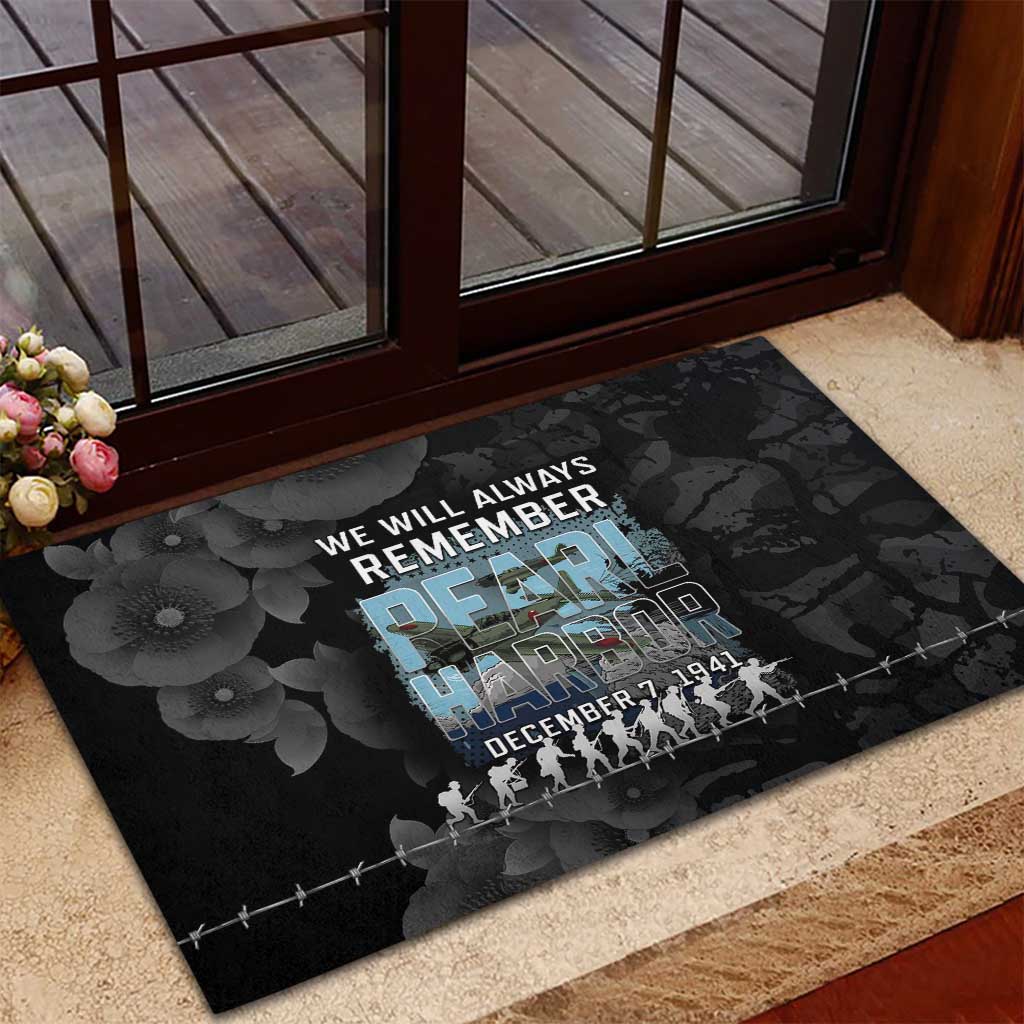 Pearl Harbor Remembrance Day Rubber Doormat We Will Always Remember