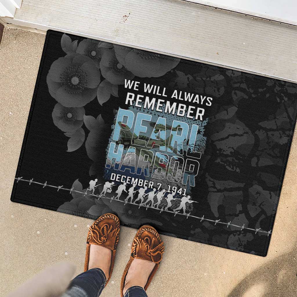 Pearl Harbor Remembrance Day Rubber Doormat We Will Always Remember