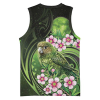 New Zealand Aotearoa Kakapo Basketball Jersey Maori Pattern With Manuka Galaxy Style - Polynesian Pride