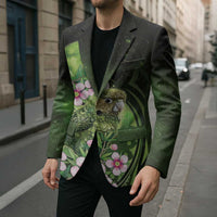 New Zealand Aotearoa Kakapo Blazer Maori Pattern With Manuka Galaxy Style - Polynesian Pride