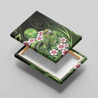 New Zealand Aotearoa Kakapo Canvas Wall Art Maori Pattern With Manuka Galaxy Style - Polynesian Pride