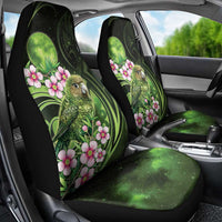 New Zealand Aotearoa Kakapo Car Seat Cover Maori Pattern With Manuka Galaxy Style - Polynesian Pride