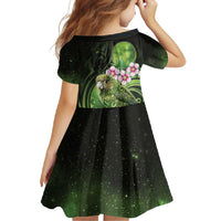 New Zealand Aotearoa Kakapo Family Matching Mermaid Dress and Hawaiian Shirt Maori Pattern With Manuka Galaxy Style - Polynesian Pride