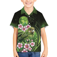New Zealand Aotearoa Kakapo Hawaiian Shirt Maori Pattern With Manuka Galaxy Style - Polynesian Pride