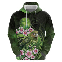 New Zealand Aotearoa Kakapo Hoodie Maori Pattern With Manuka Galaxy Style - Polynesian Pride