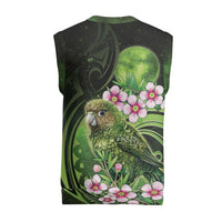 New Zealand Aotearoa Kakapo Christmas Knitted V-Neck Vest Maori Pattern With Manuka Galaxy Style - Polynesian Pride