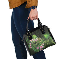 New Zealand Aotearoa Kakapo Shoulder Handbag Maori Pattern With Manuka Galaxy Style - Polynesian Pride
