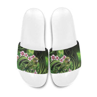 New Zealand Aotearoa Kakapo Slide Sandals Maori Pattern With Manuka Galaxy Style - Polynesian Pride