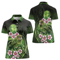 New Zealand Aotearoa Kakapo Women Polo Shirt Maori Pattern With Manuka Galaxy Style - Polynesian Pride