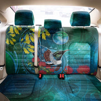 New Zealand Tui Bird Back Car Seat Cover Maori Koru With Pohutukawa Galaxy Style - Polynesian Pride